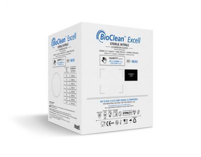 Luva nitrílica e estéril para Sala Limpa BioClean Excell BEXS box